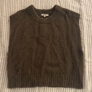 Women's Cozy Brown Crewneck Sweater